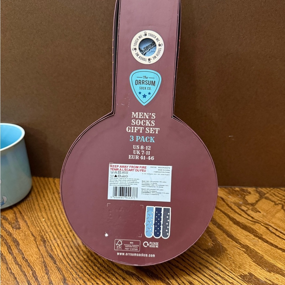 Men's Casual Socks - Black and Blue- 3pk of Banjo socks - Picture 2 of 4